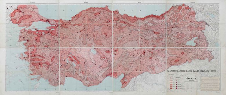 3 1 Türkiye'nin 1935 Genel Nüfus Sayımı sonucuna göre nüfus yoğunluğu haritası
Salt Araştırma, Harita Arşivi