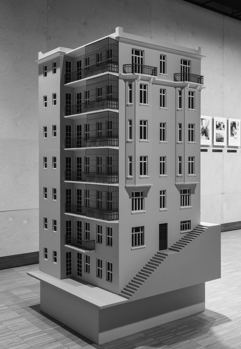 Gulsun 7 Fig. 7. Gülsün Karamustafa, <i>The Apartment Building</i> (2012), mixed media installation. <i>A Promised Exhibition</i>, SALT Beyoğlu, Istanbul.