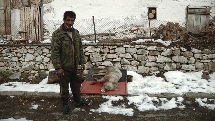 1+8 video enstalasyonundan bir kare (Malko Tarnovo, Bulgaristan) <i>1+8</i> video enstalasyonundan bir kare (Malko Tarnovo, Bulgaristan)
© Cynthia Madansky ve Angelika Brudniak (2012)