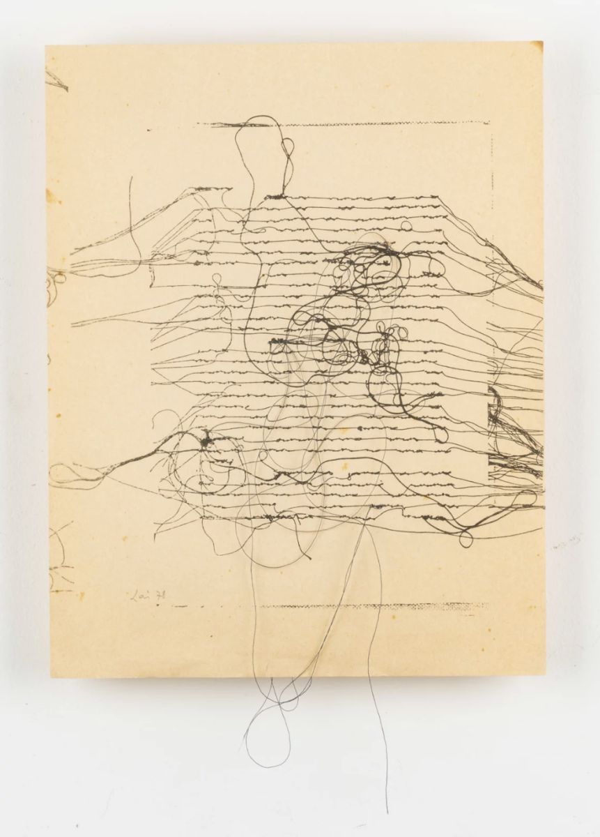11 Maria Lai, <i>Untitled</i>, embroidery on xerography, 1978