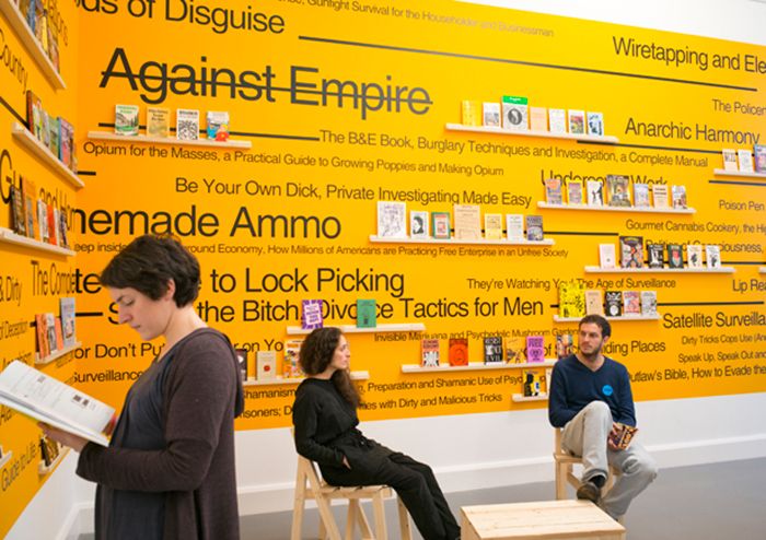  Bik Van der Pol, <i>Loompanics, 2001–2007</i>. Installation, Collection Van Abbemuseum, Eindhoven. Photo by Peter Cox.