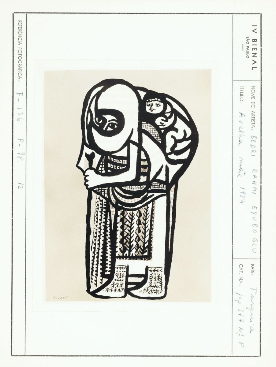 4 Bedri Rahmi Eyüboğlu’nun sergilenen eserlerinden <i>Yaşlı Anne</i> <br />
©Fundação Bienal de São Paulo/Arquivo Histórico Wanda Svevo