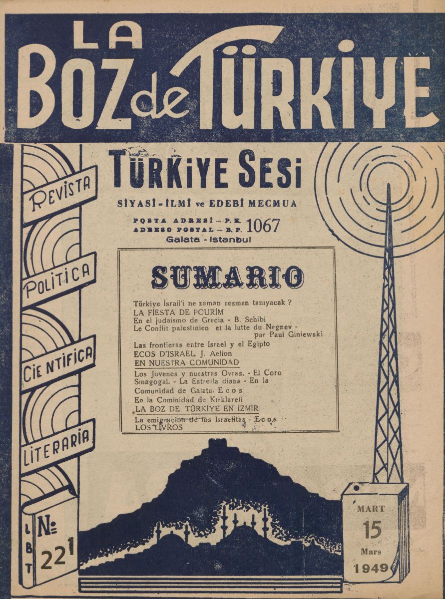 4 Arebt9490315000 1949 03 15 <i>La Boz de Türkiye</i>, Sayı: 221, 15 Mart 1949<br />
Salt Araştırma, Basın Arşivi
