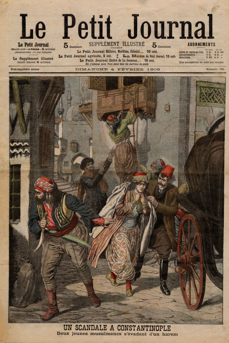 6 Ajrpjs00002000 “Konstantinopolis’te Bir Skandal” başlıklı illüstrasyon, <i>Le Petit Journal: Supplément Illustrée</i>, Sayı: 794, 4 Şubat 1906<br />
Salt Araştırma, Basın Arşivi