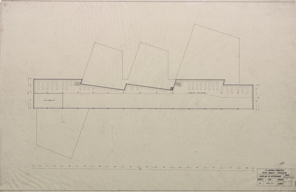 7 Tsopa116030 Kütüphane asma kat planı<br />
Salt Araştırma, Harika-Kemali Söylemezoğlu Arşivi<br />
