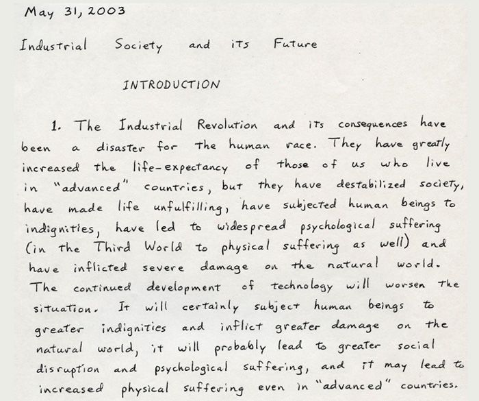 Ted Kaczynski'den Lutz Dammbeck'e gönderilmiş mektup Ted Kaczynski'den Lutz Dammbeck'e gönderilmis mektup