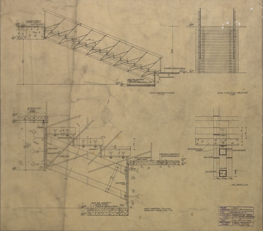 8 Tsopa116005 Sınıf katını giriş katına bağlayan ana merdiven detayı<br />
Salt Araştırma, Harika-Kemali Söylemezoğlu Arşivi<br />
