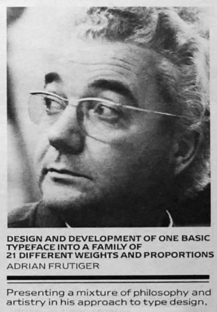 The Man of Black & White: Adrian Frutiger 