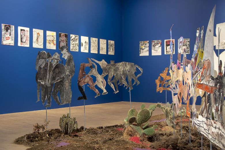 Annaboghiguian Evrenintitresenisiklari 2018 Anna Boghiguian, <i>How Minds Are Made</i> [Akla Giden Yollar] (detay), 2010-2011
<i>Evrenin Titreşen Işıkları</i>, SALT Beyoğlu
Fotoğraf: Mustafa Hazneci, Eylül 2018