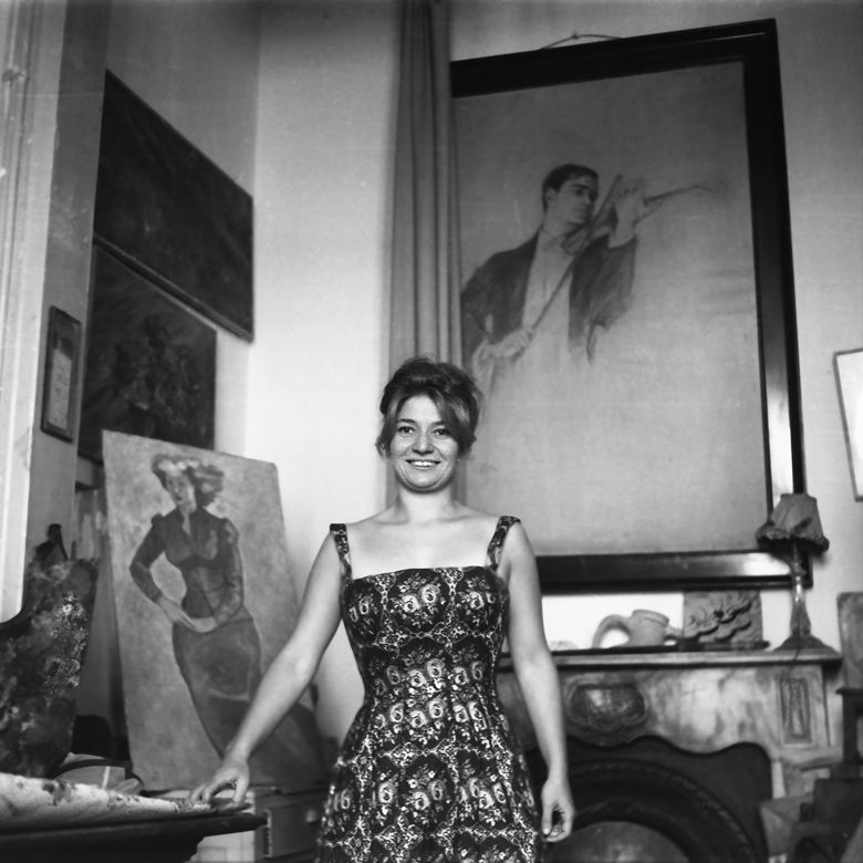 Arsivdencikti 2 Ayla Erduran, Aliye Berger'in İstanbul, Narmanlı Han'daki atölyesinde
Fotoğraf: Eliza Day
SALT Araştırma, Eliza Day Arşivi