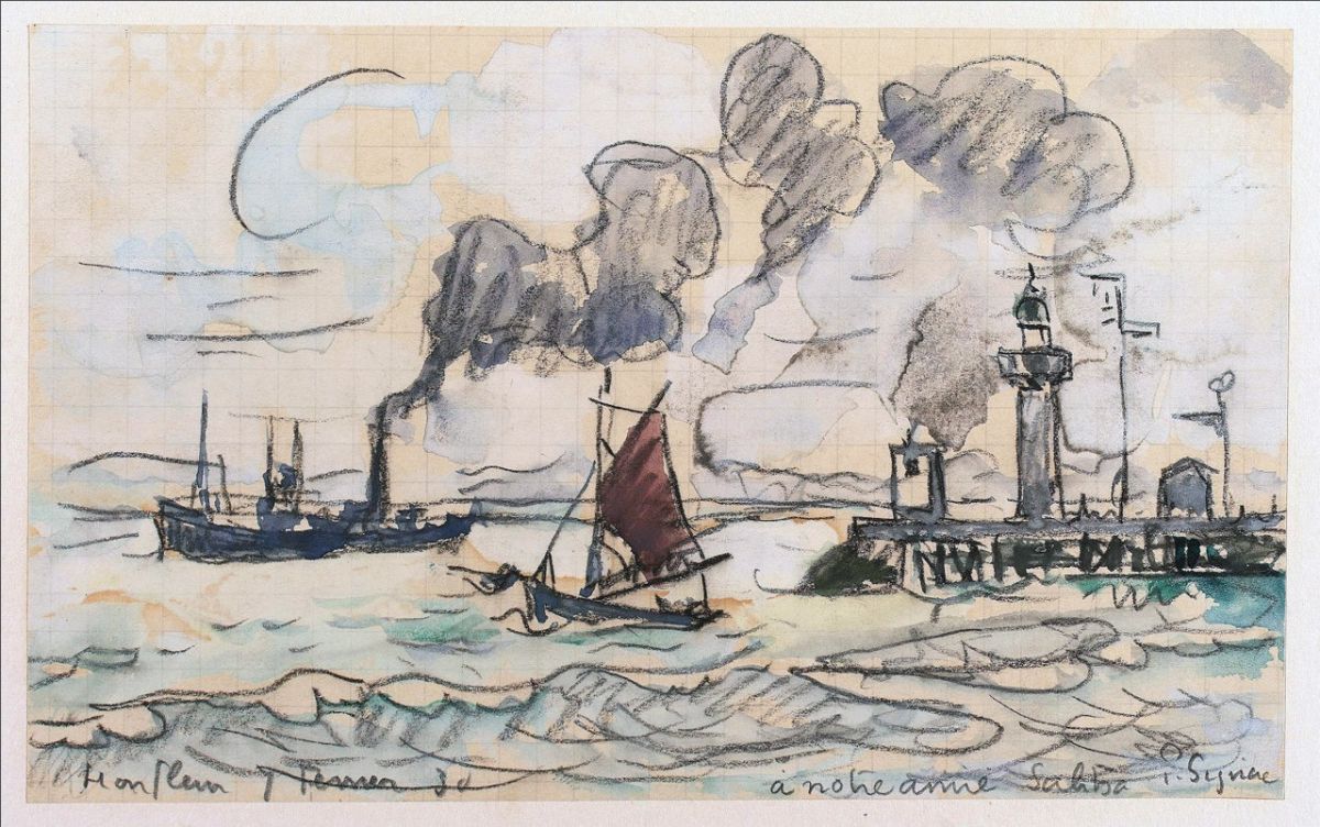 Bozcali 1 Paul Signac'ın Sabiha Bozcalı için imzaladığı eseri<br /><br />
