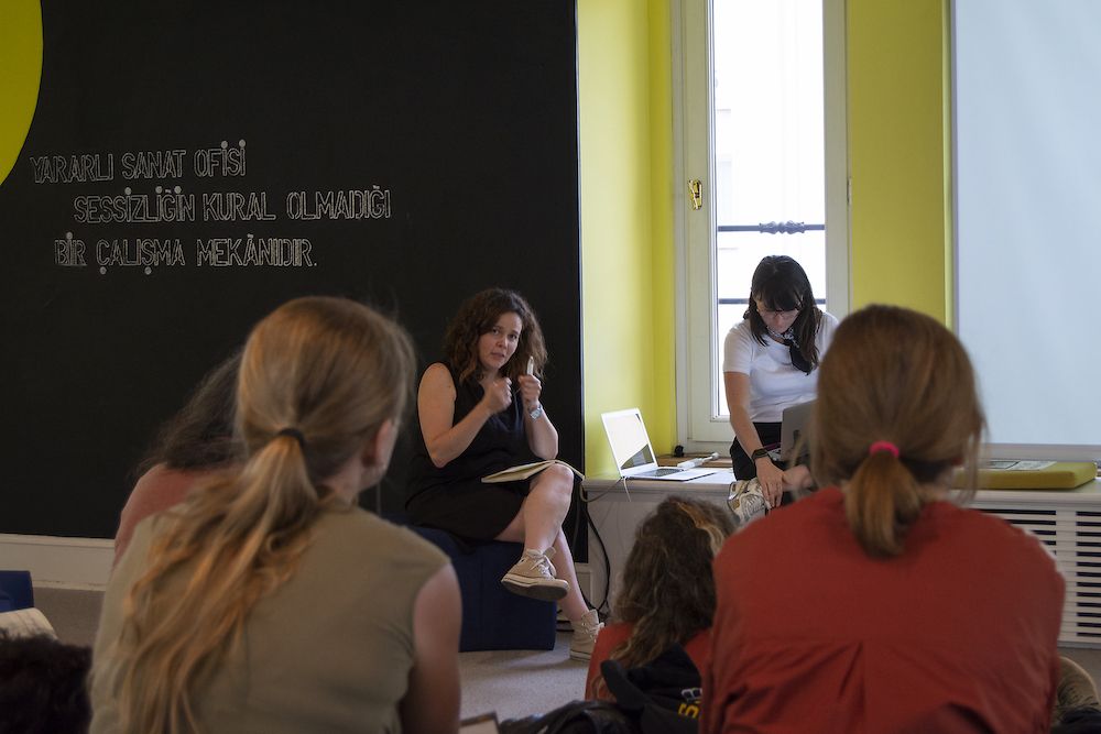 Dsc0308 4 Alessandra Saviotti and Gemma Medina<br />
<i>Art in Use: Case Studies from Turkey</i>, Office of Useful Art at SALT Galata<br />
Photo: Mustafa Hazneci, May 2018