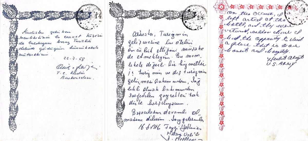 G7 Arsuz Otel An Defteri Merged Otelin anı defterinden sayfalar<br />
Mıstıkoğlu aile arşivi<br />
