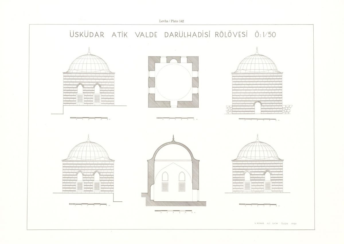 Genc 10 Şekil 15. Atik Valide Külliyesi, darülkurra çizimleri (Ali Saim Ülgen).