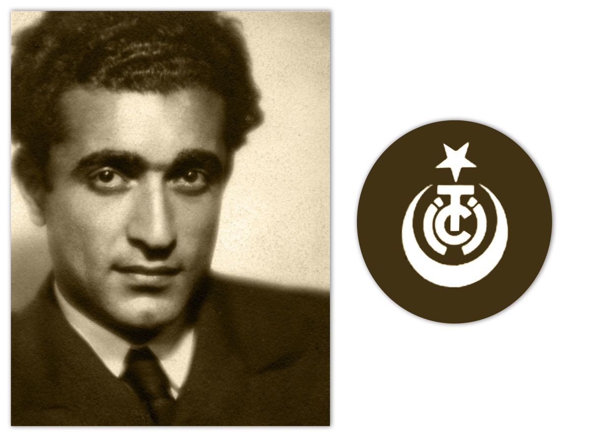 Gorsel22 1935 Suavi Sonar Tcii Ali Suavi (Cengiz Kahraman Arşivi) ve yarattığı T.C. İnhisarlar İdaresi logosu<br /><br />
