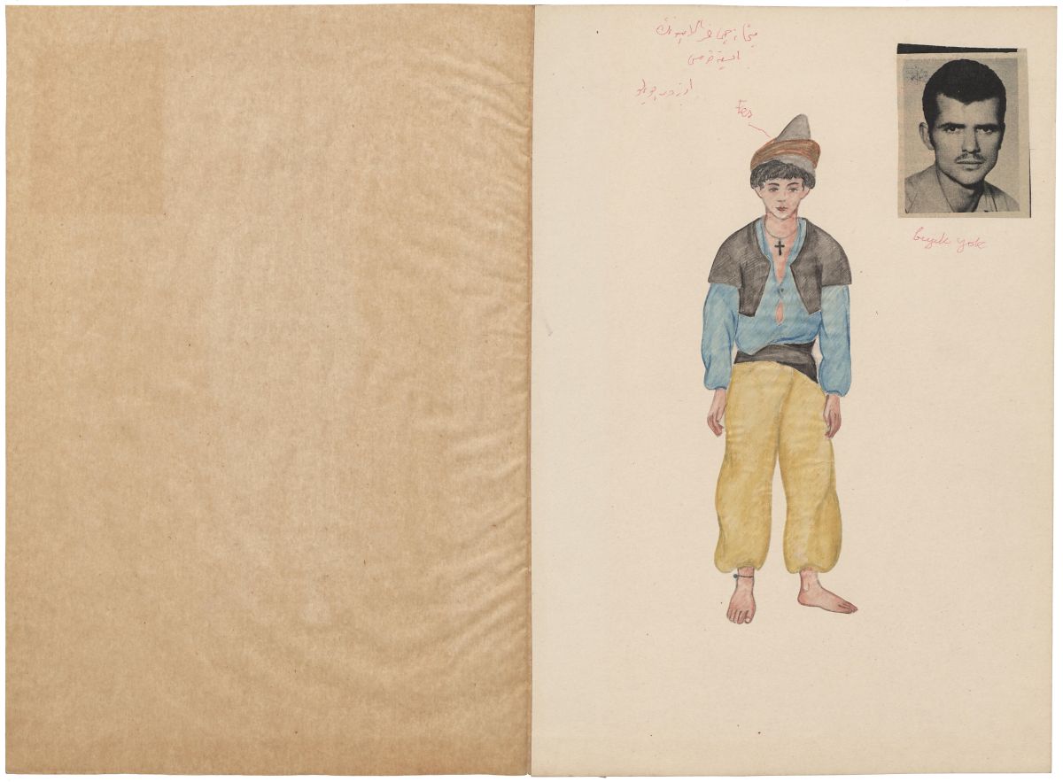 H17a006 <i>Haralambo (Meyhaneci)</i> maddesinin çizim taslağı<br />
Kadir Has Üniversitesi Bilgi Merkezi – Salt Araştırma, Reşad Ekrem Koçu ve İstanbul Ansiklopedisi Arşivi<br />
