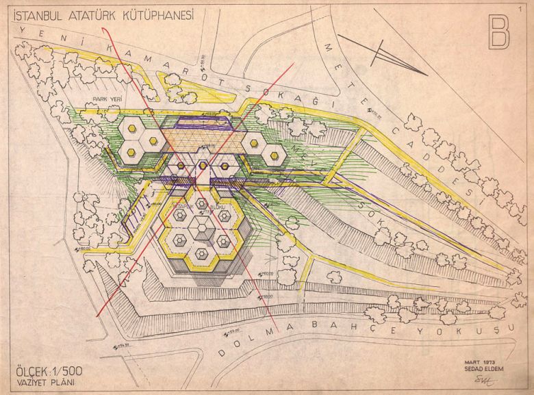 Istanbulataturkkitaplg Atatürk Kitaplığı 1973-75, çizimler
SALT Araştırma ve Rahmi M. Koç Arşivi