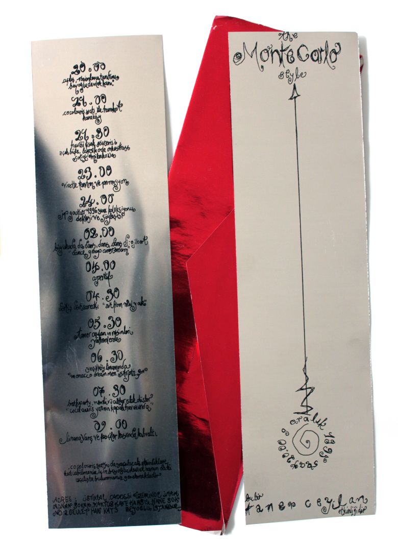 Montecarlostili Davetiye Taner Ceylan’ın <i>The Monte Carlo Style</i> [Monte Carlo Stili] gecesi için gönderdiği davetiye