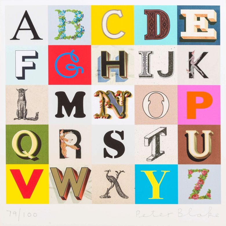 Peter Blake Alphabet Peter Blake, Alphabets, 2010<br />
