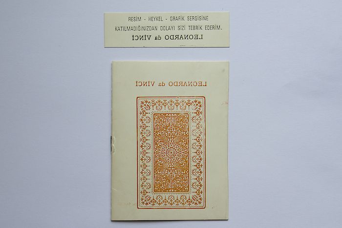 "Leonardo da Vinci", 1976 (artist book) <i>Leonardo da Vinci</i>, 1976 (sanatçı kitabı)<br />
SALT Araştırma, İsmail Saray Arşivi