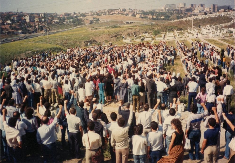 Tekerrur 1 Didar Şensoy'un cenazesi, 05.09.1987<br />
Arşiv: İbrahim Eren<br />
