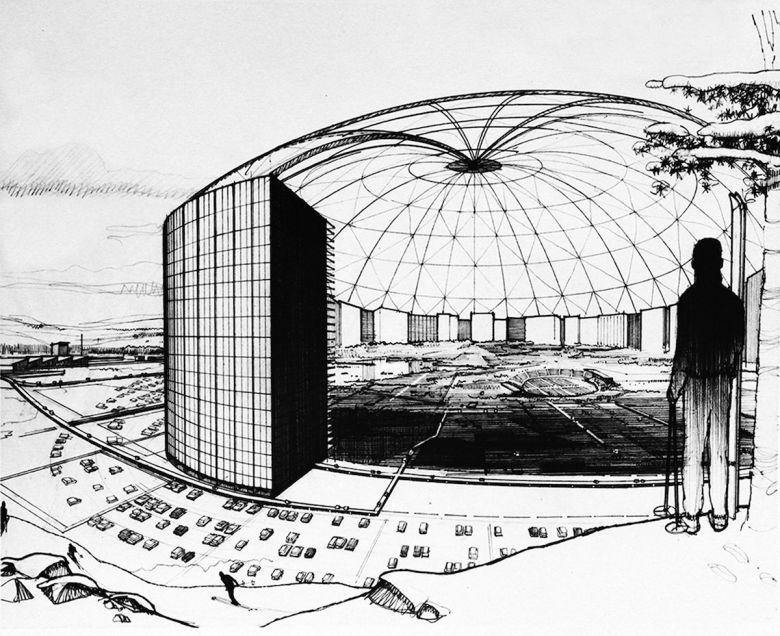 Theexperimentalcity 2017 <i>The Experimental City</i> [Deneysel Şehir] (2017 ©Unicorn Stencil Documentary Films) kapsamında, University of Minnesota bünyesindeki Kuzeybatı Mimarlık Arşivleri izniyle: 1960’ların sonundan MXC taslak çizimi ©Unicorn Stencil Documentary Films